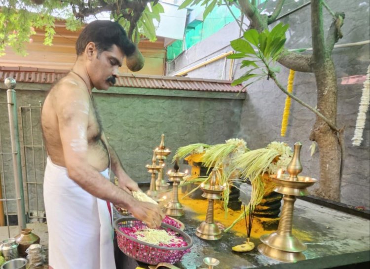 श्री अय्यप्पा मंदिर में हुआ कन्नी अयिल्या पूजा का भव्य आयोजन