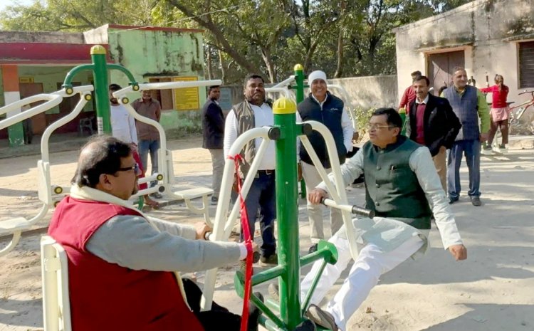 भारत पेट्रोलियम एवं CSR रिसर्च फाउंडेशन द्वारा स्थापित ग्राम पंचायत डाँवर में पाँचवें ओपन जिम का हुआ लोकार्पण
