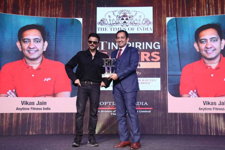 Bollywood Icon Anil Kapoor Honours Anytime Fitness’ MD Vikas Jain with ET Inspiring Leader 2024 Award