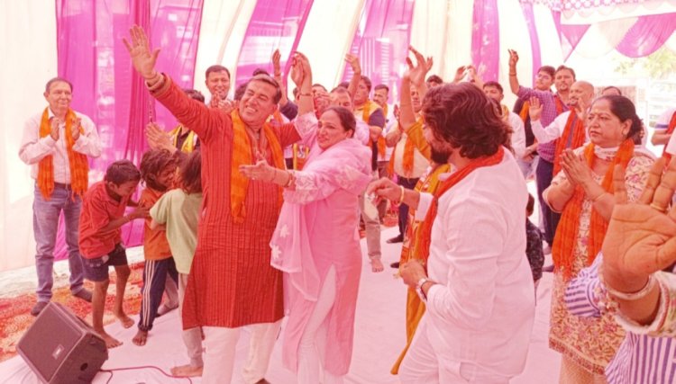 प्रथम श्री श्याम भजन उत्सव में गगन राठौर के भजनों पर झूमे ट्रांसपोर्ट नगरवासी