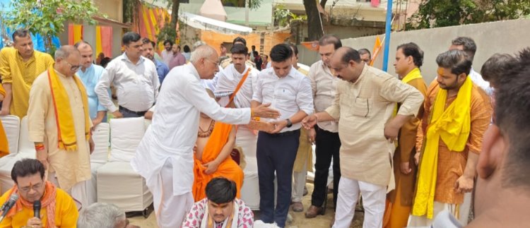 विश्व हिंदू परिषद के नव निर्मित कार्यालय का भूमि पूजन संपन्न