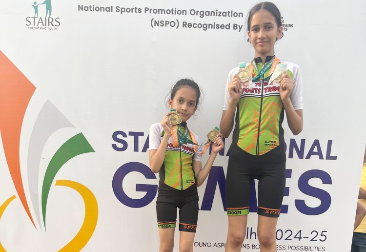 ग्रेटर नोएडा की दो बेटियों ने नेशनल स्टेयर्स नेशनल गेम्स की स्केटिंग प्रतियोगिता में जीते 2-2 गोल्ड मेडल
