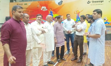 21 जून योग दिवस की तैयारियों के लिए भाजपा नोएडा महानगर अध्यक्ष ने किया स्टेडियम का निरीक्षण