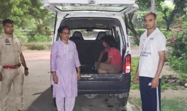 बीमार महिला को चिकित्सा के लिए पहुंचाया अपना घर आश्रम