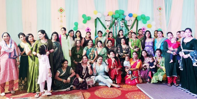 सेक्टर-117 में धूमधाम से मनाया गया हरियाली तीज का त्यौहार