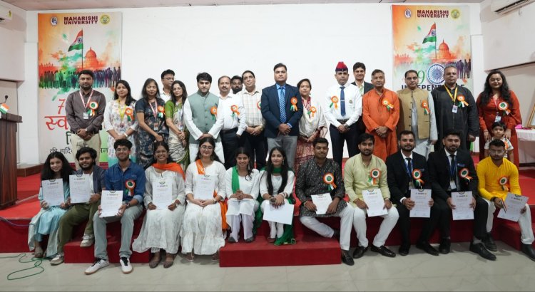 देशभक्ति और उत्साह के साथ महर्षि यूनिवर्सिटी, नोएडा कैंपस में मनाया गया स्वतंत्रता दिवस