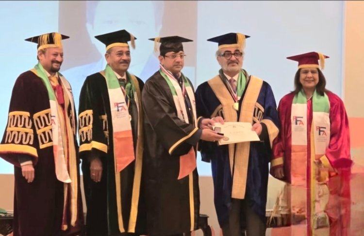 पियरे फौचार्ड अकादमी को प्रतिष्ठित फैलोशिप प्राप्त करने के लिए डॉ नरेश शर्मा सम्मानित