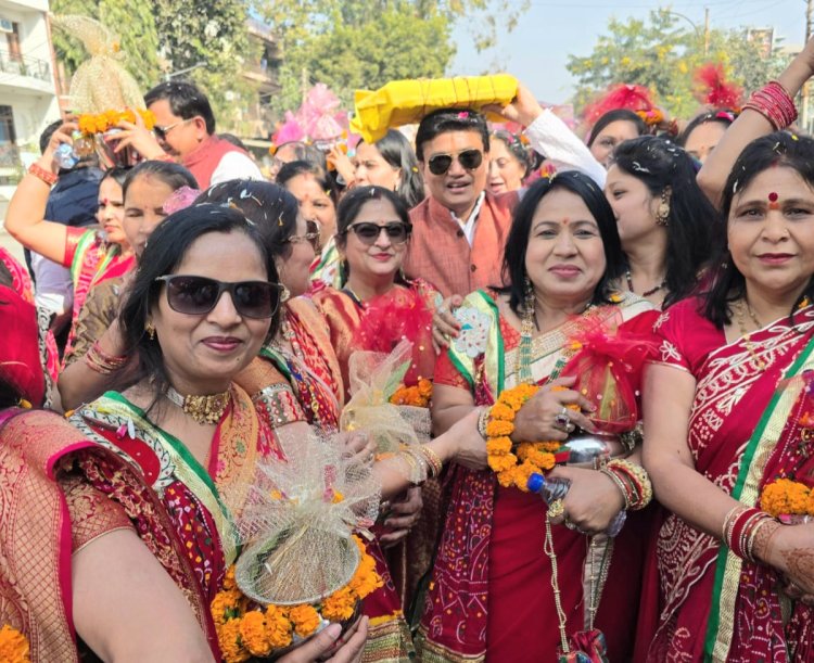 श्रीमद्भागवत कथा के शुभारंभ से पहले निकाली कलश यात्रा, 750 महिलाओं  ने उठाएं कलश