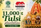 जगन्नाथ रथ यात्रा के पावन अवसर पर गोल्फ कोर्स मेट्रो ग्रीन बेल्ट में 11,000 तुलसी पौधों का महाअभियान