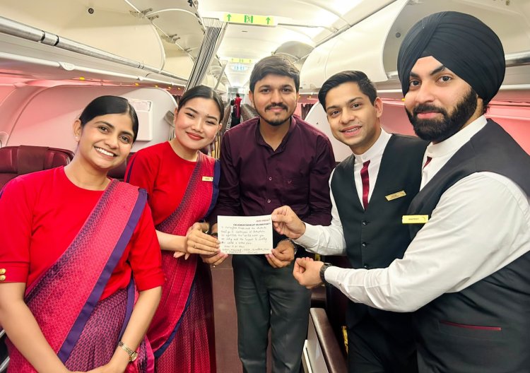 35,000 फीट की ऊंचाई पर मिला चैलेंजर्स ग्रुप के संस्थापक प्रिंस शर्मा को प्रशंसा पत्र