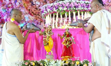 वृंदावन चंद्रोदय मंदिर द्वारा आयोजित भव्य ‘कृष्णोत्सव’ में उमड़ा श्रद्धालुओं का जनसैलाब