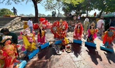 34वें माँ भगवती जागरण में श्रद्धालुओं ने लिया माँ का आशीर्वाद, घर घर पहुंचाया गंगाजल 