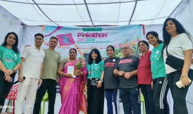 पिंकाथॉन डे 2026 में सैकड़ों महिलाओं ने लिया भाग